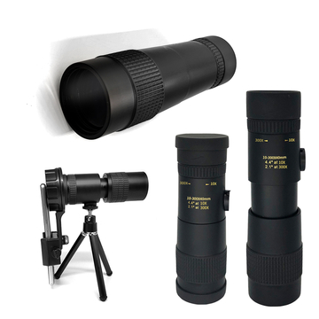 High Power 10-300x40mm Zoom Monocular Telescope for Smartphone