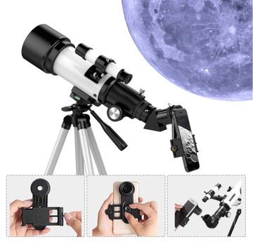 70400 Portable Refractor Astronomical Telescope with Tripod Diagram for Beginners