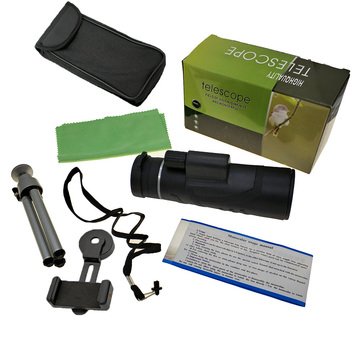 12x50 High Power Monocular Telescope with Tripod &amp; Samrtphone Mount for Bird Watching