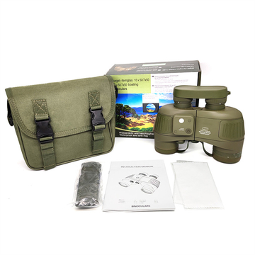 7x50 10x50 Floating Waterproof Compass Rangefinder Bak4 Binoculars for Military Use