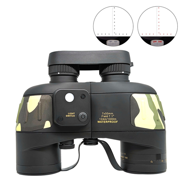 7x50 10x50 HD Adult Navigation Compass Range Reticle Military Russian Night Vision Binoculars